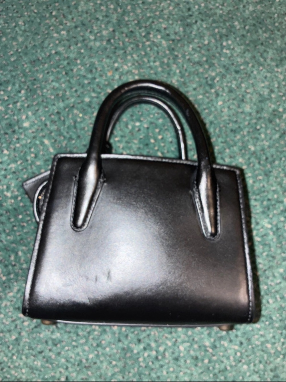 Coach Andrea Mini Black Leather Top-Handle Carryall Crossbody - Picture 4 of 11